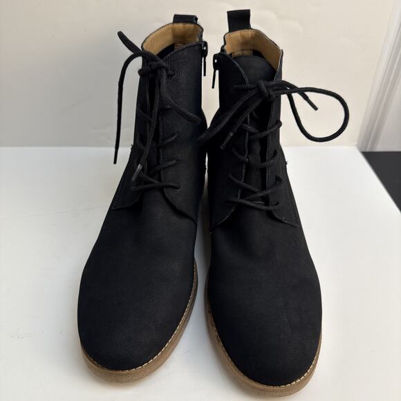 Lucky Brand Womens Shoe Tamela Ankle Boot Lace Up Booties Black Morocco 11 M NWB - Picture 5 of 10